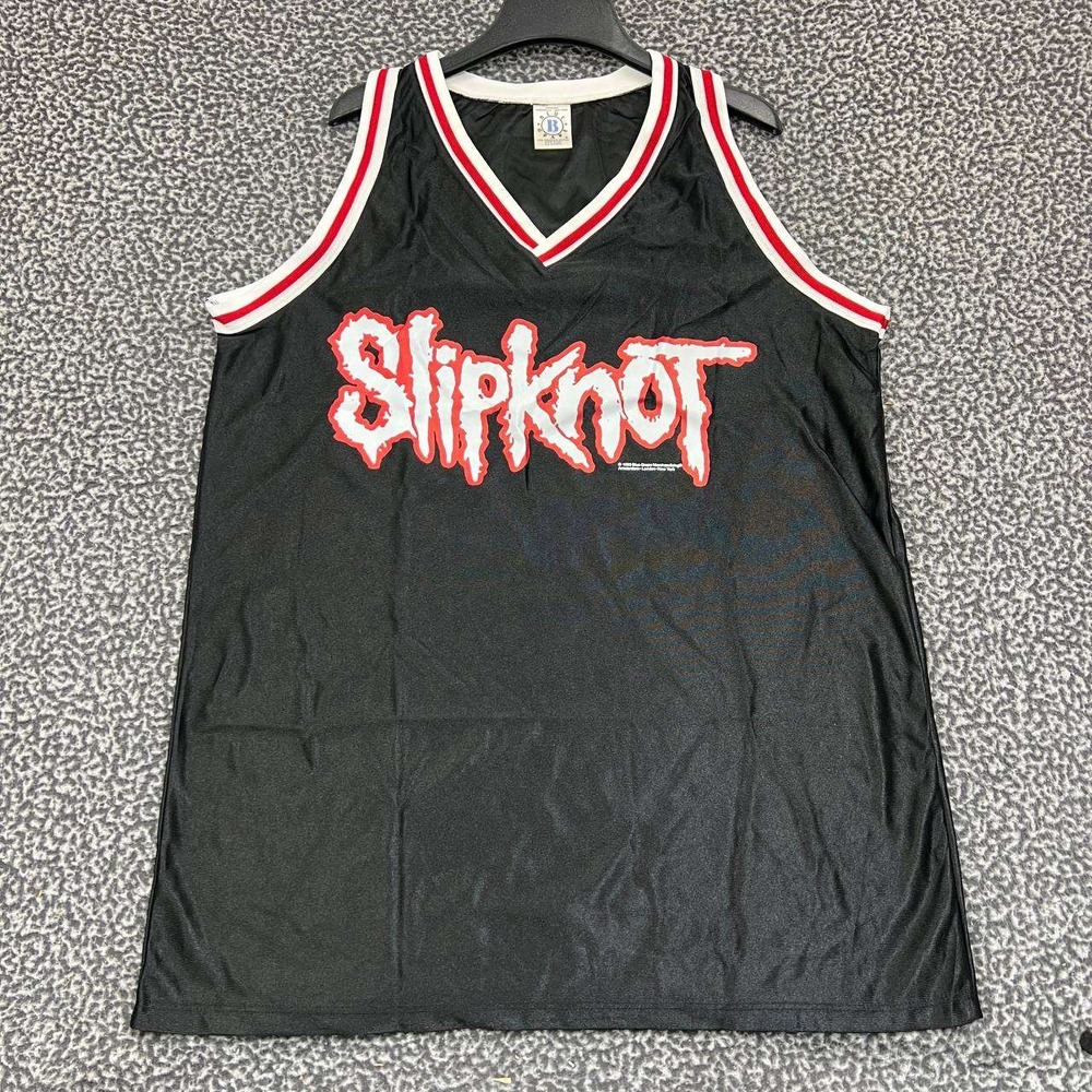 Vintage Slipknot Jersey Shirt Men XXL Black‎ Blue Grape Sleeveless Deadstock New